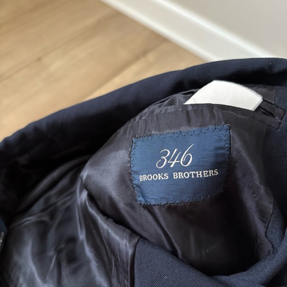 Brooks Brothers 346 Blazer 45L Navy Blue Wool Gold Buttons Sport Jacket - Picture 7 of 9